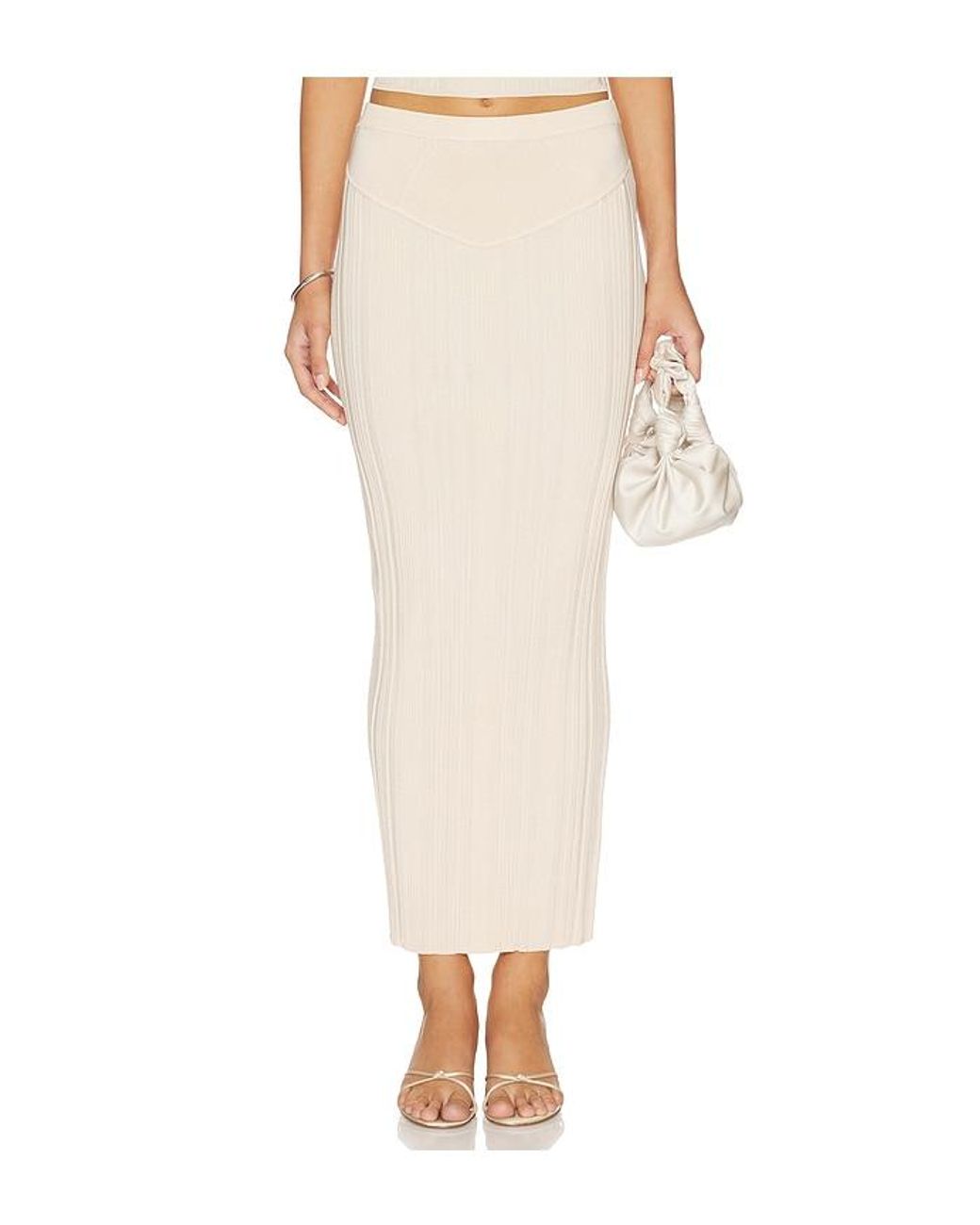 Fleur du Mal White Three Way Rib Skirt