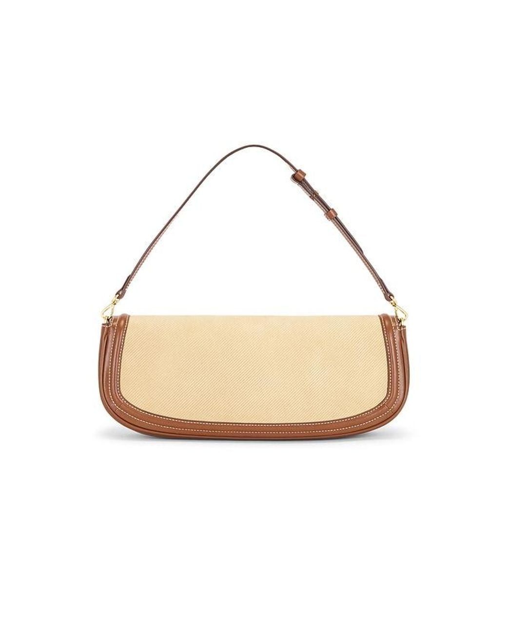 Polo Ralph Lauren White Twill Suede Leather Clutch
