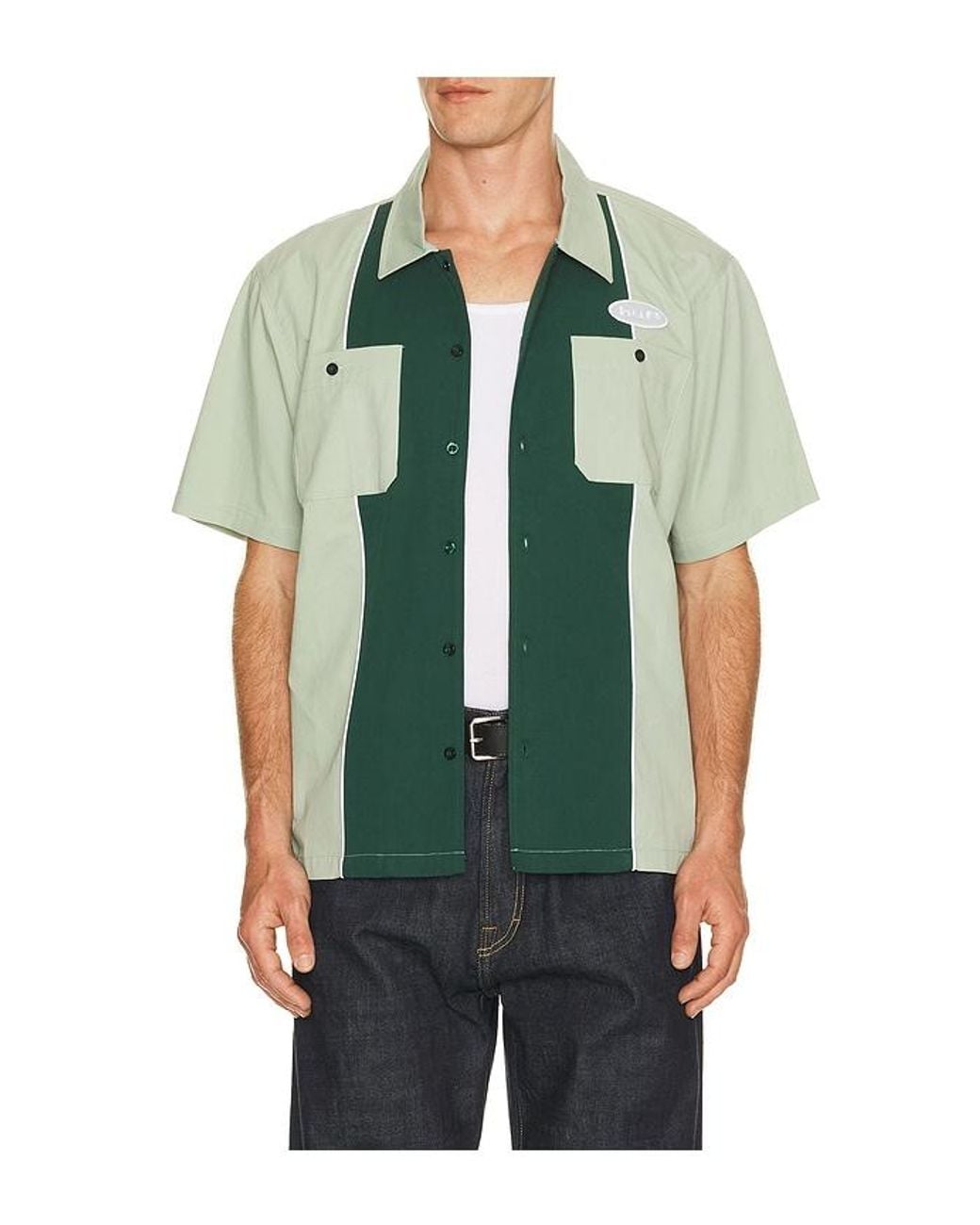 Huf Green Urethane Work Shirt for men