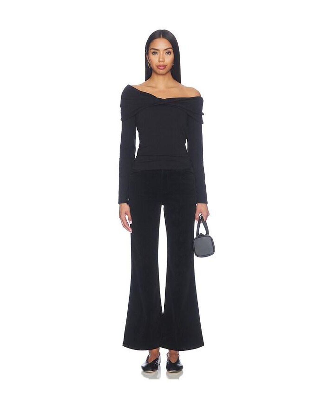 PAIGE Blue Sofia Flare Corduroy Pant
