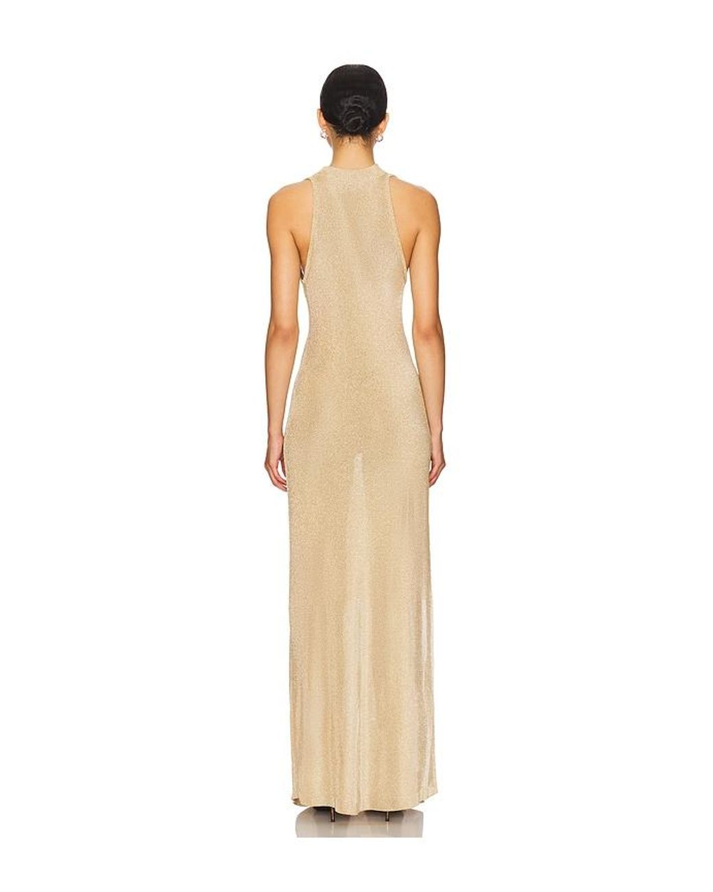 SER.O.YA Natural Henne Metallic Dress