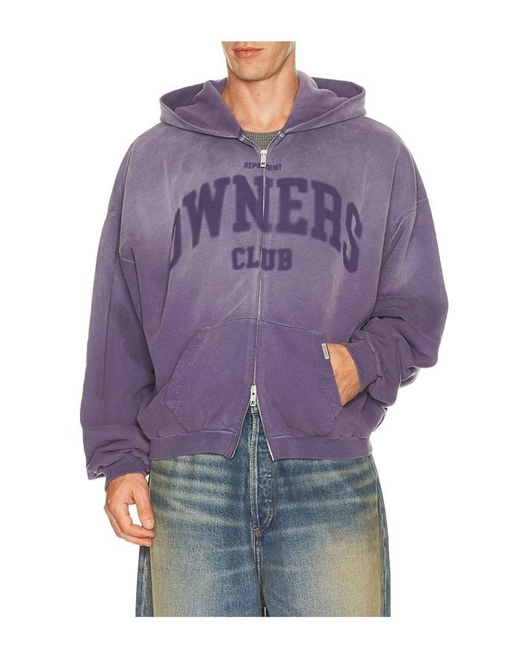 Represent Purple Owners Full Zip Hoodie for men