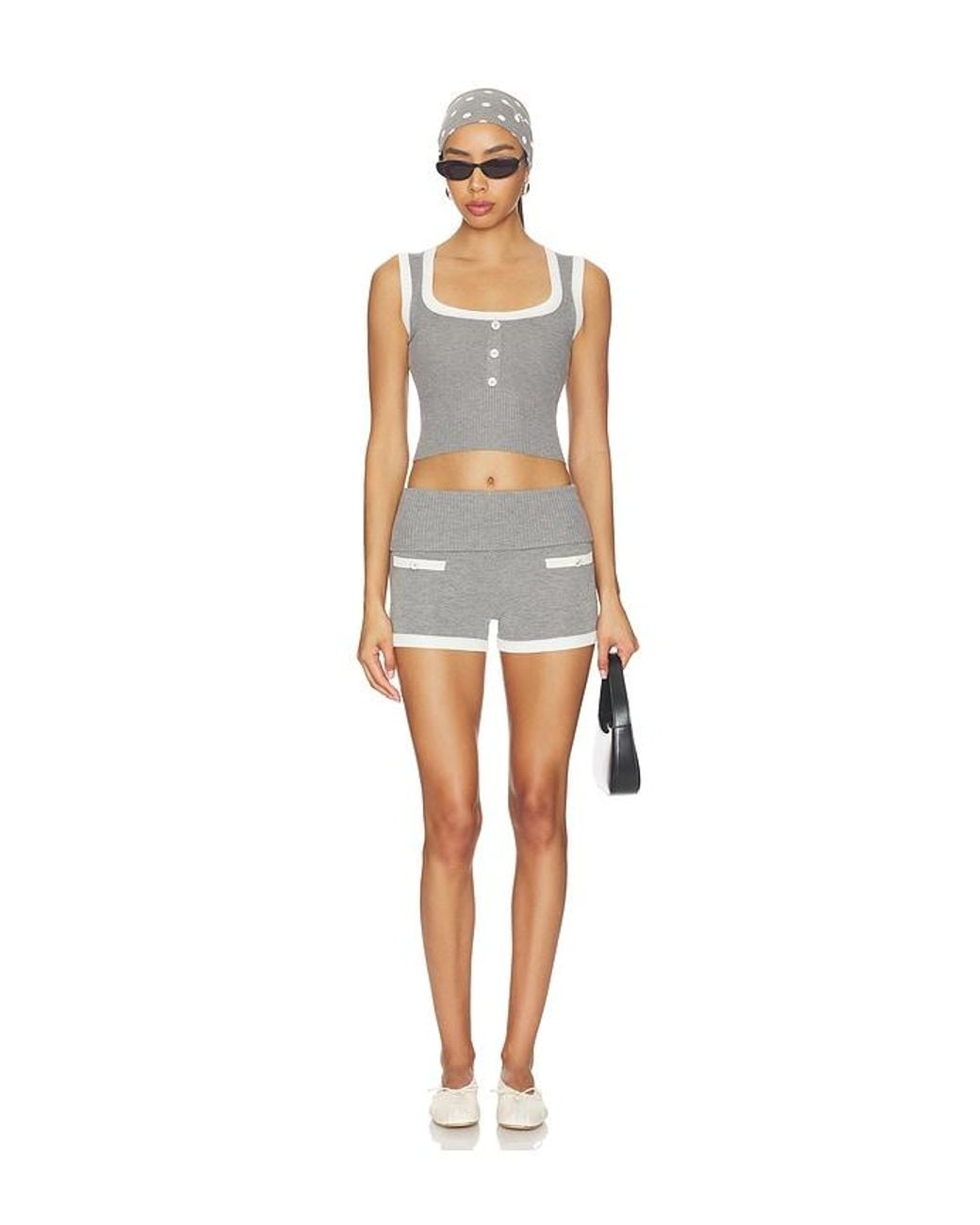 Nana Jacqueline Gray Millie Knit Shorts