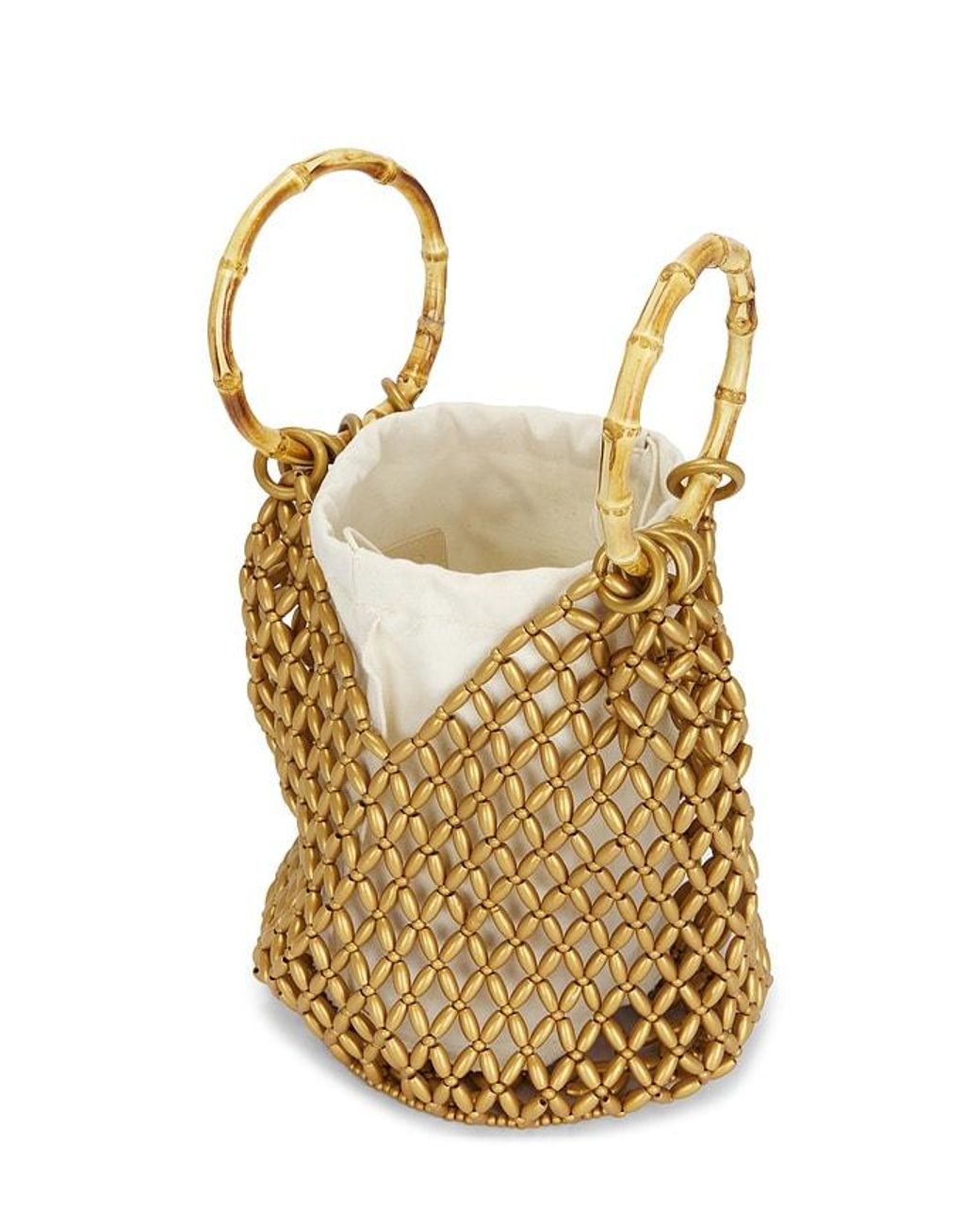 BTB Los Angeles Metallic Rumi Bamboo Bag
