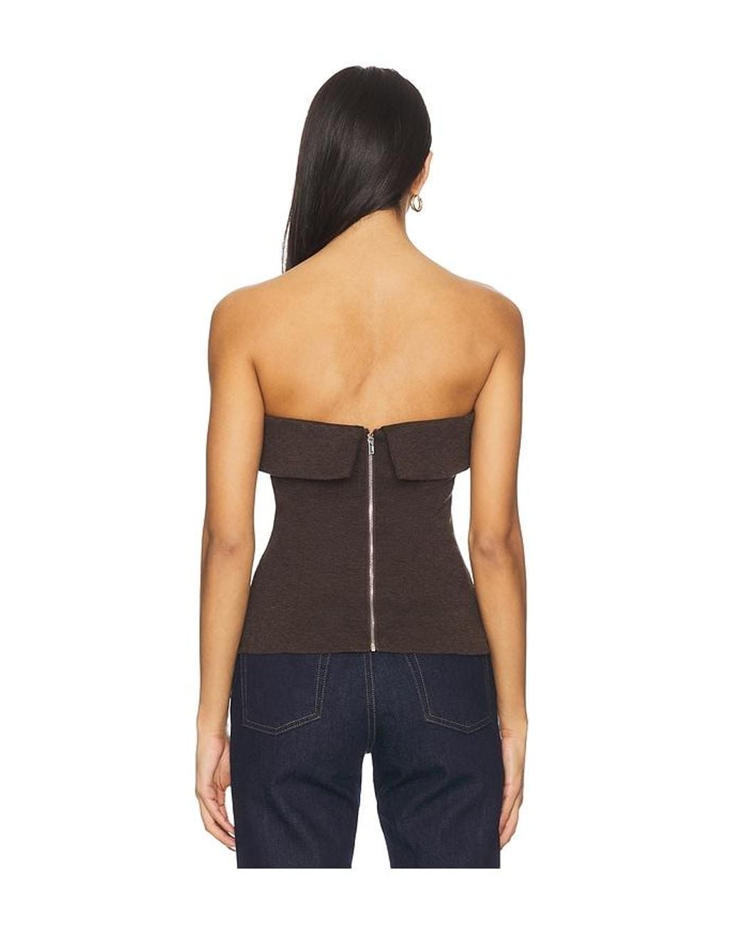 ALL THE WAYS Blue Josefina Strapless Top