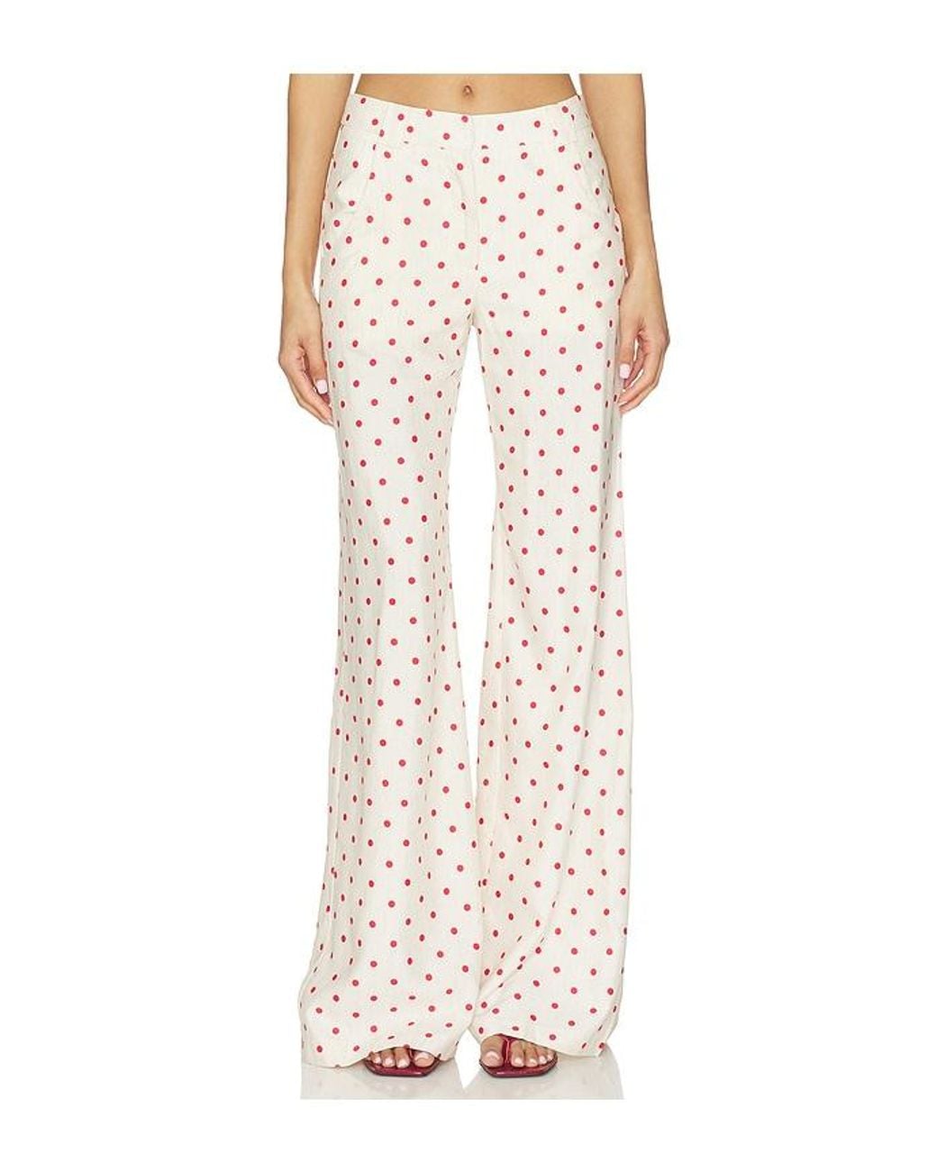 Amanda Uprichard White X Revolve Saddler Pants