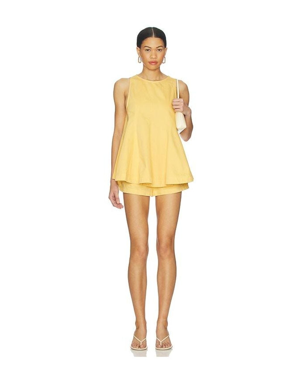 Free People Yellow Cassius Denim Set