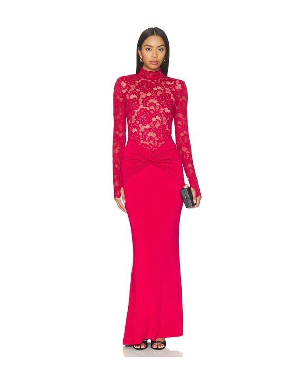 Nookie Red Ever After Long Sleeve Gown