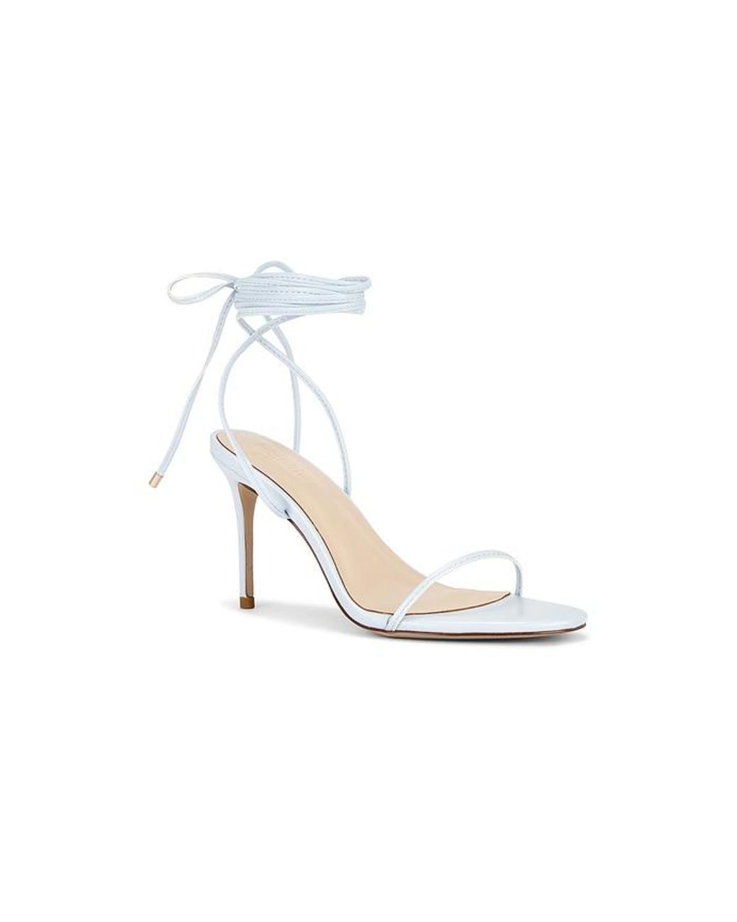 Femme LA White 3.0 Barely There Lace Up Heels