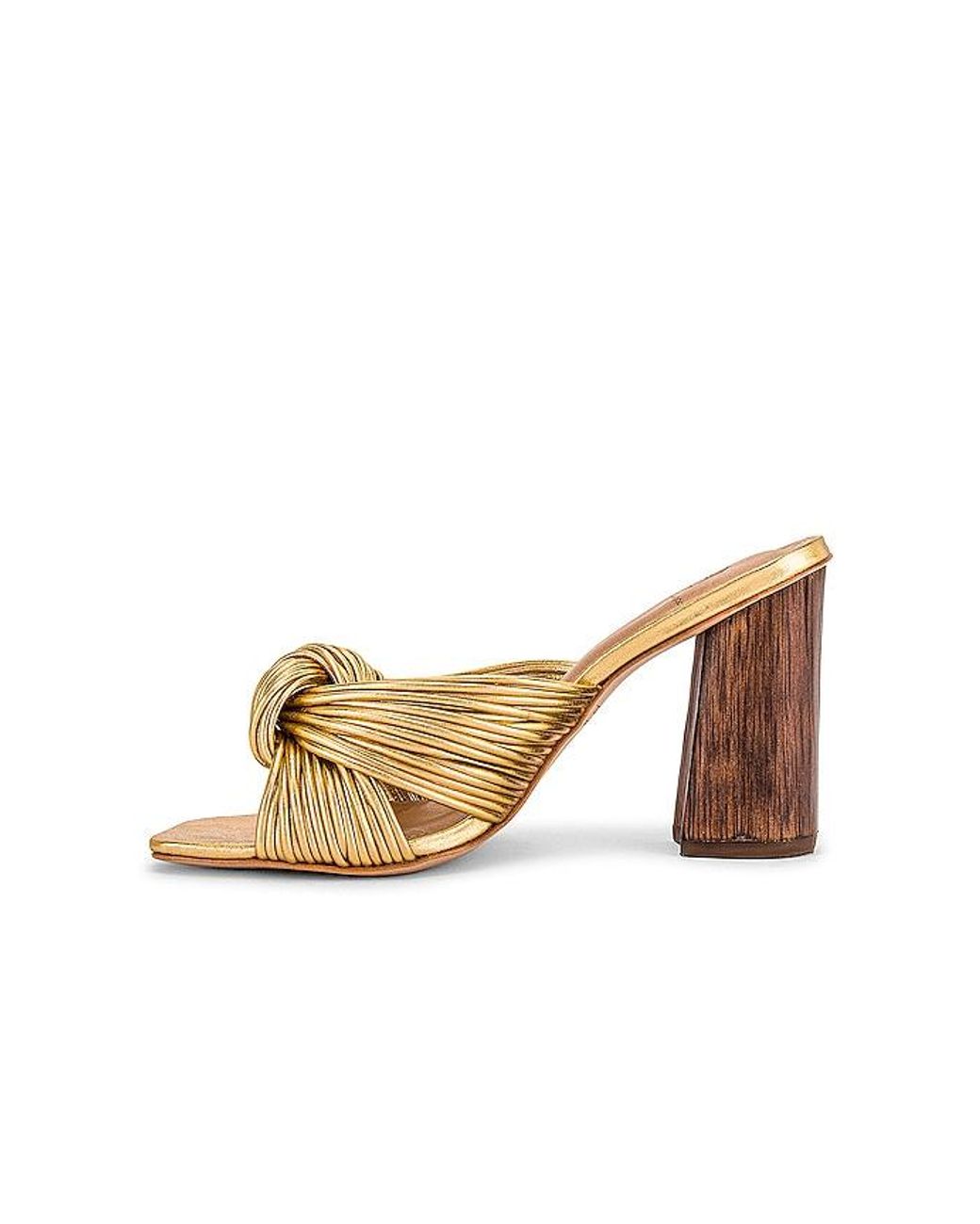 House of Harlow 1960 Metallic X Revolve Multi Strap Knotted Sandal