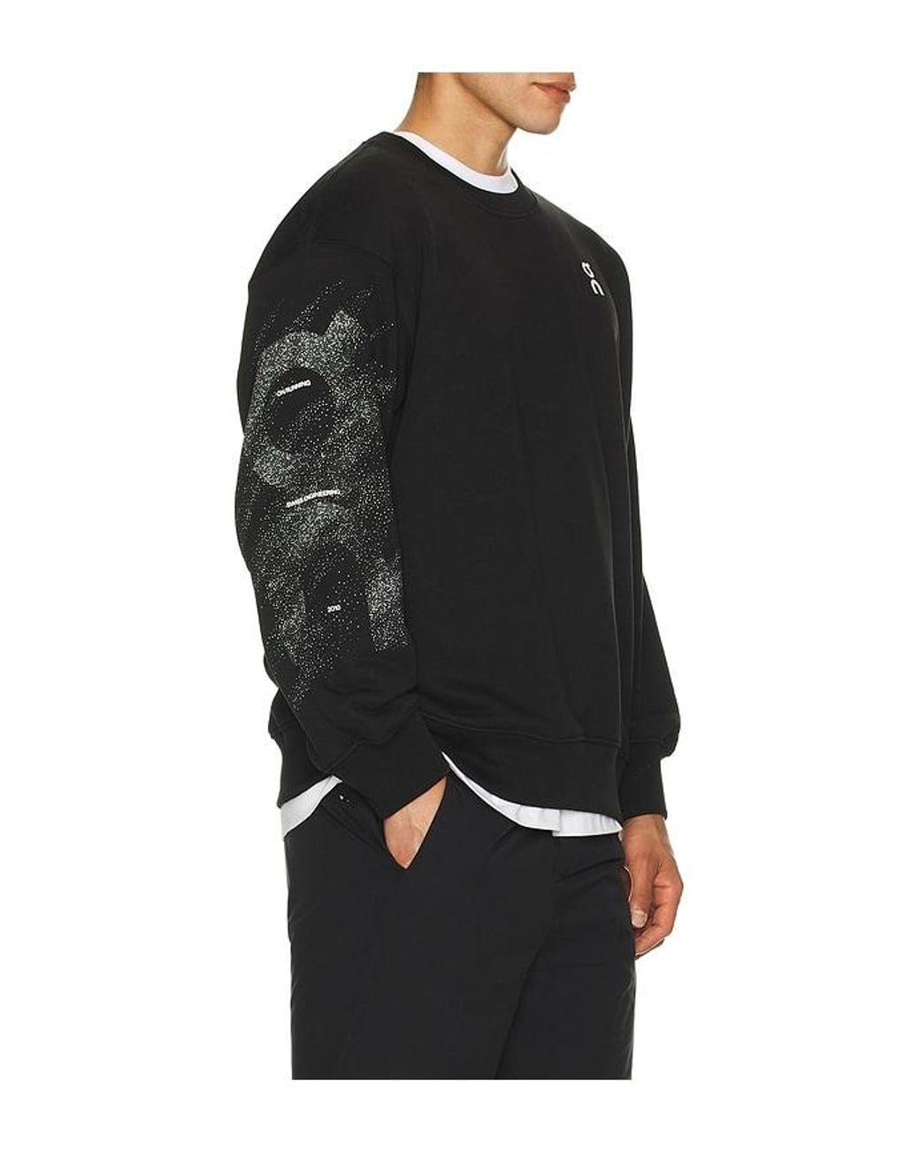 On Shoes Black Club Crew Graphic for men