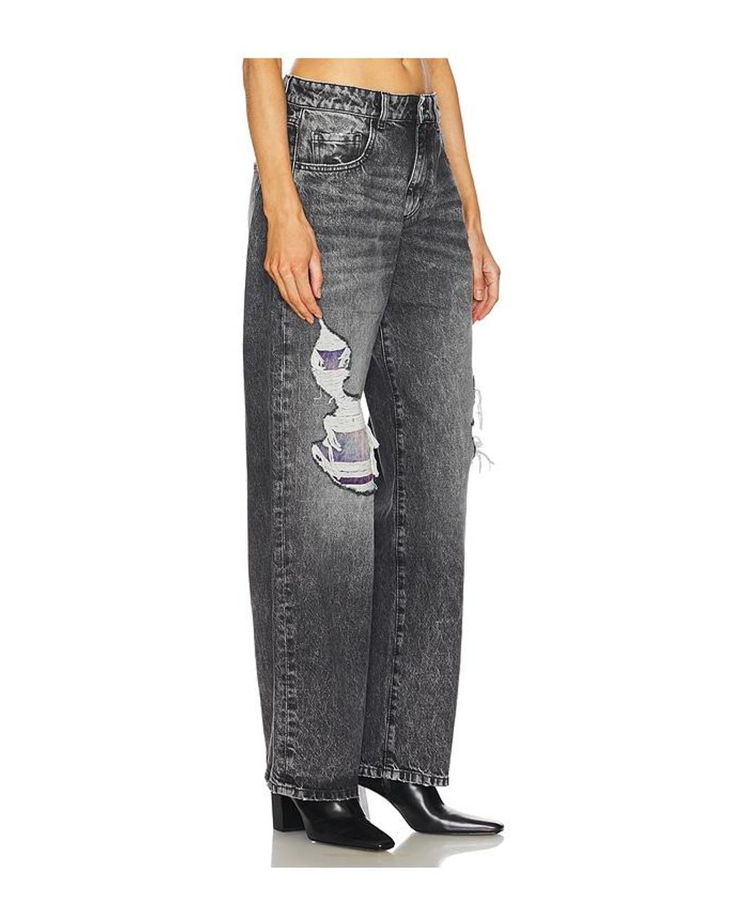 ICON DENIM Black Bea Daddy Wide Leg Jeans
