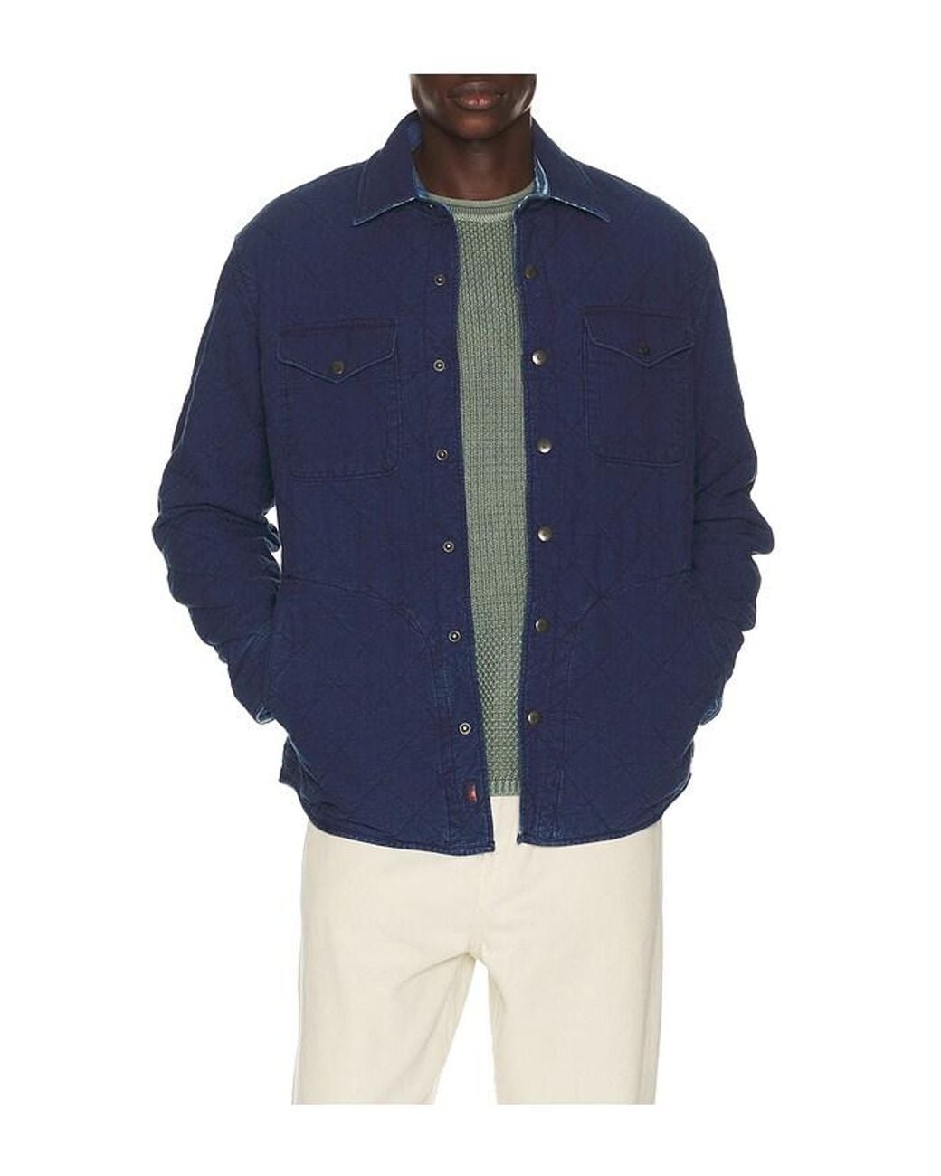Faherty Brand Blue Reversible Bondi Jacket for men