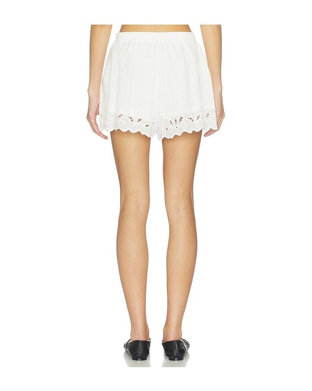 Bardot White Aleria Cotton Short With Trim