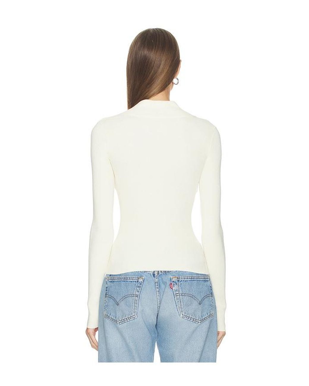 Camila Coelho White Amita Sweater