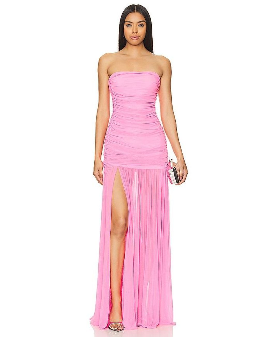 open lace back dress Retrofete Proto Sequin Dress Hot Pink