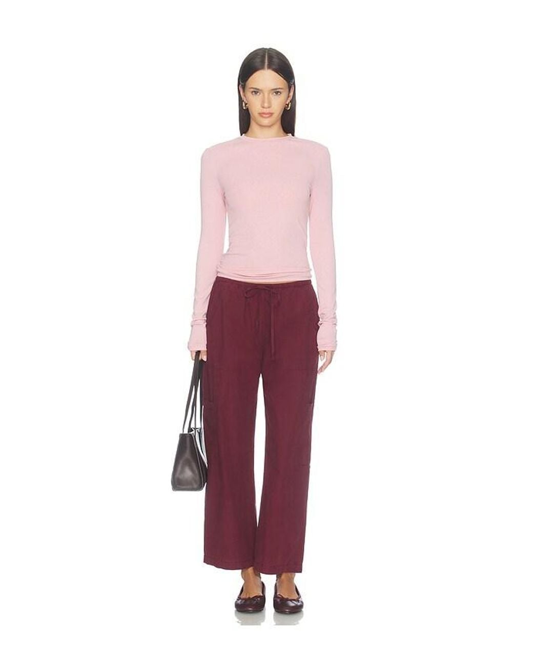 DONNI. Red The Pop Drawstring Cargo Pant