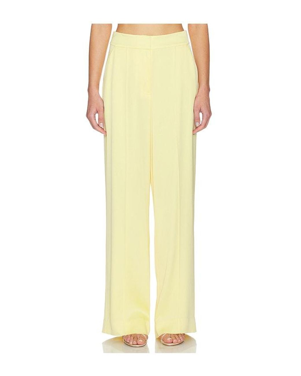 Jonathan Simkhai Yellow Kyra Wide Leg Pant