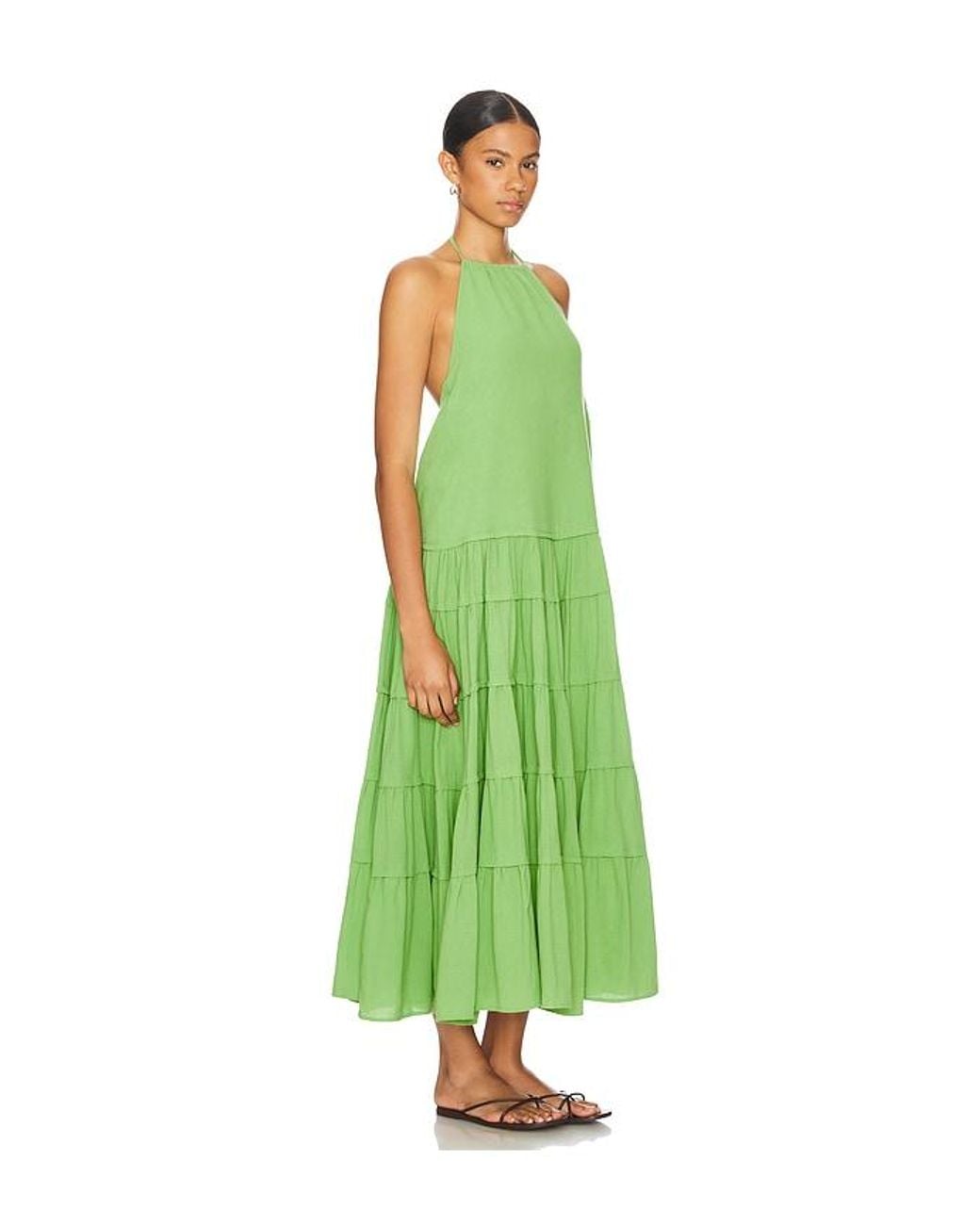 Free People Green X Free-Est Somewhere Sunny Maxi Dress