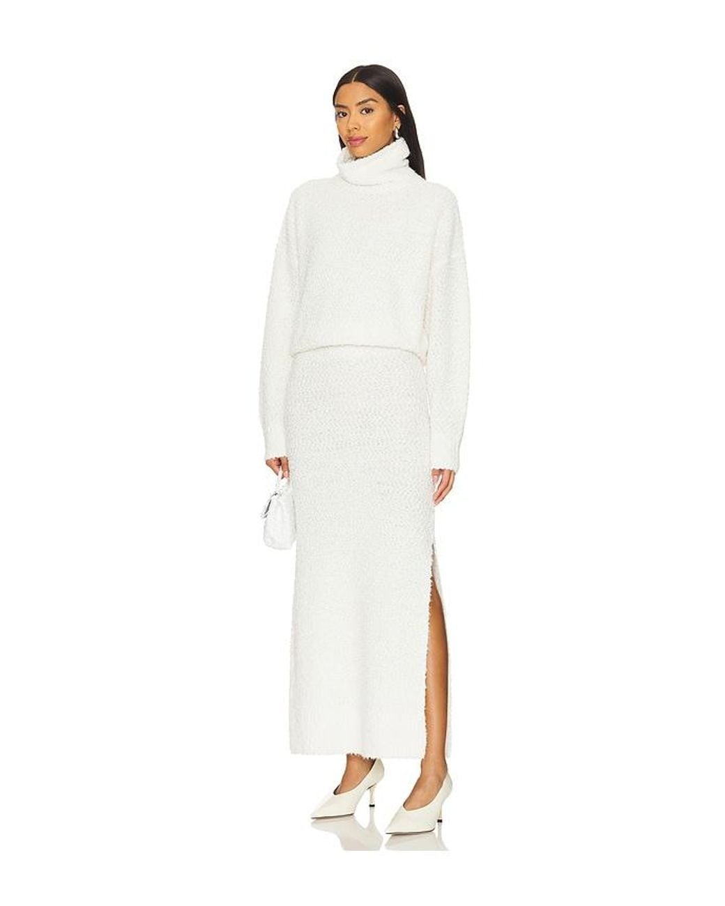 LPA White Evan Turtleneck Sweater
