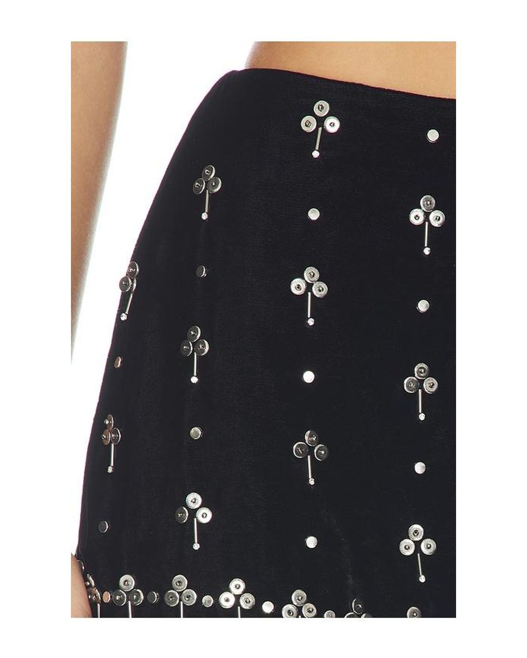 Amanda Uprichard Black Miles Velvet Skirt
