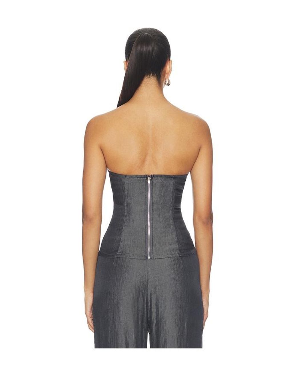 ALL THE WAYS Black Temperance Strapless Top