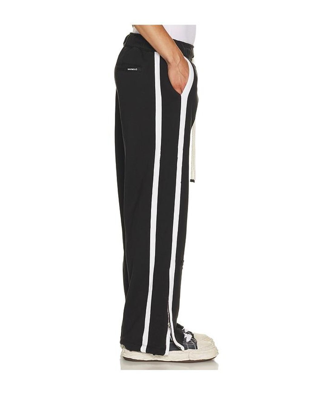 NAHMIAS Black Repaired Track Pant for men