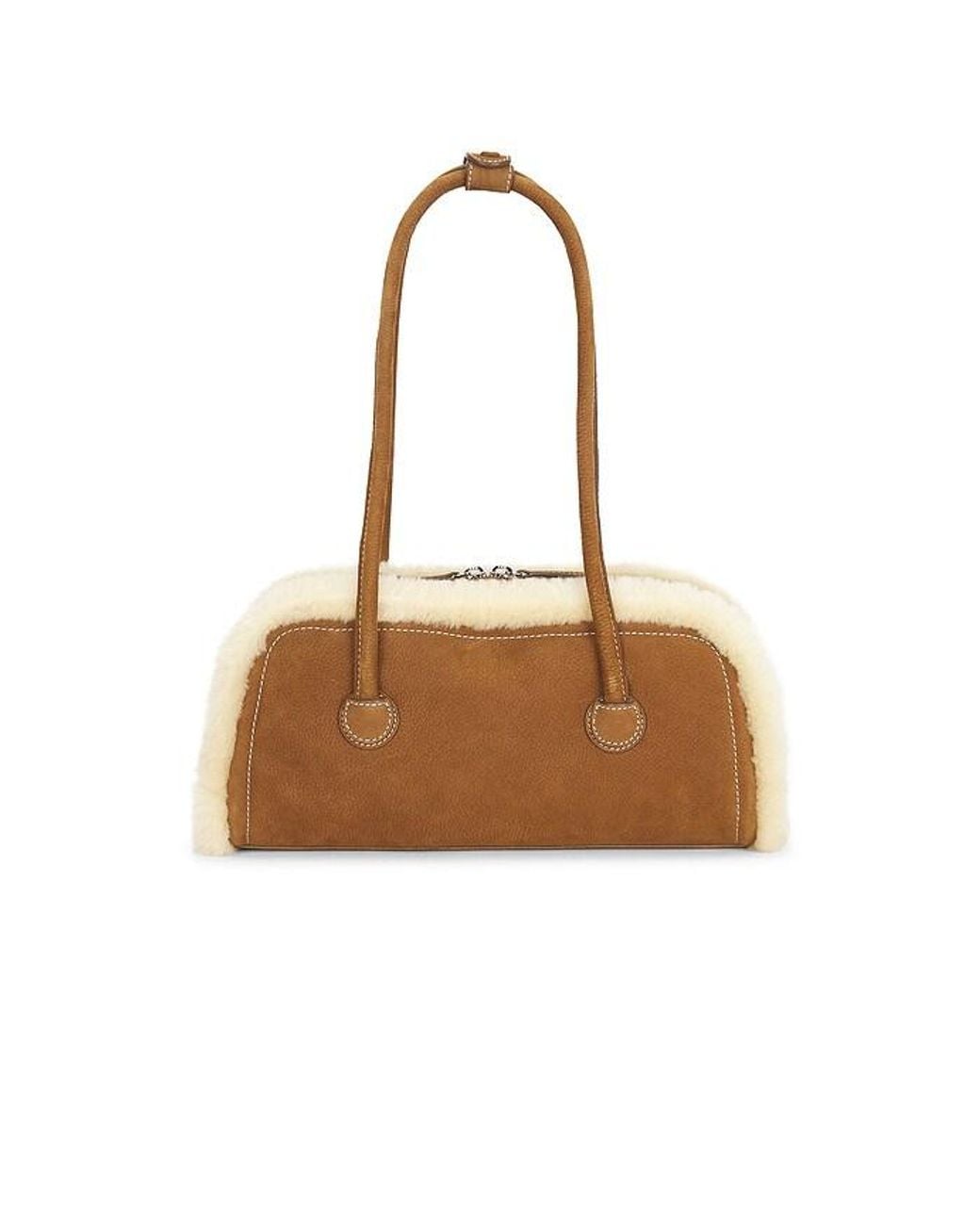 MARGE SHERWOOD White Soft Boston East West Shoulder Bag