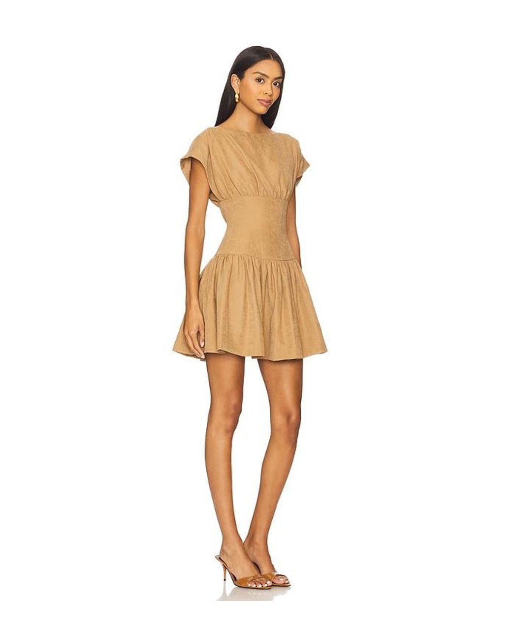 Line & Dot Natural Cooper Mini Dress