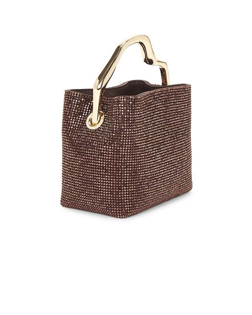 Cult Gaia Brown Solene Mini Top Handle Bag