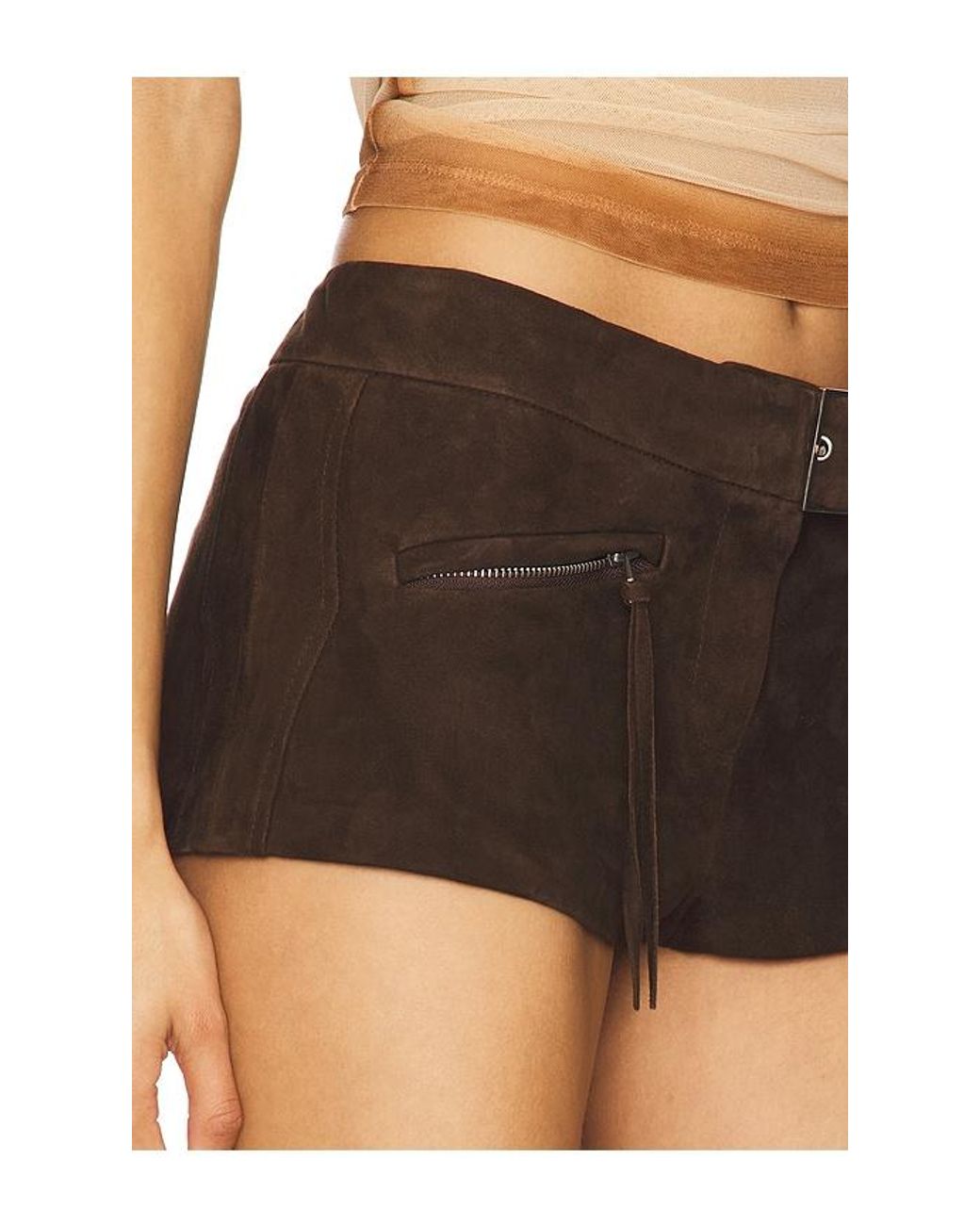 Lamarque Black X Revolve Winona Suede Short