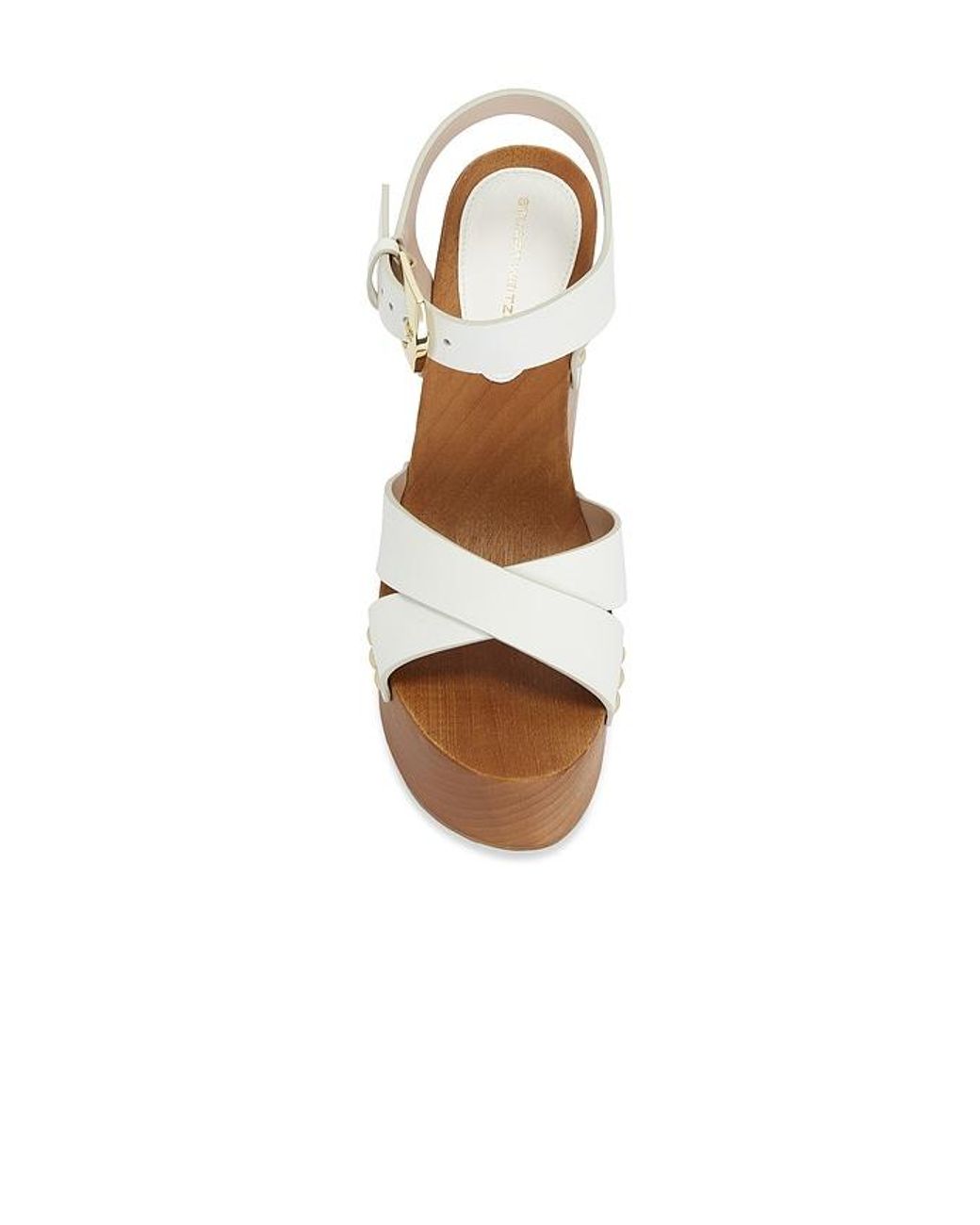 Stuart Weitzman White Kate Clog Sandal