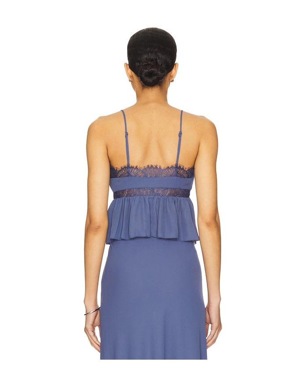 Bardot Blue Amari Lace Detail Cami