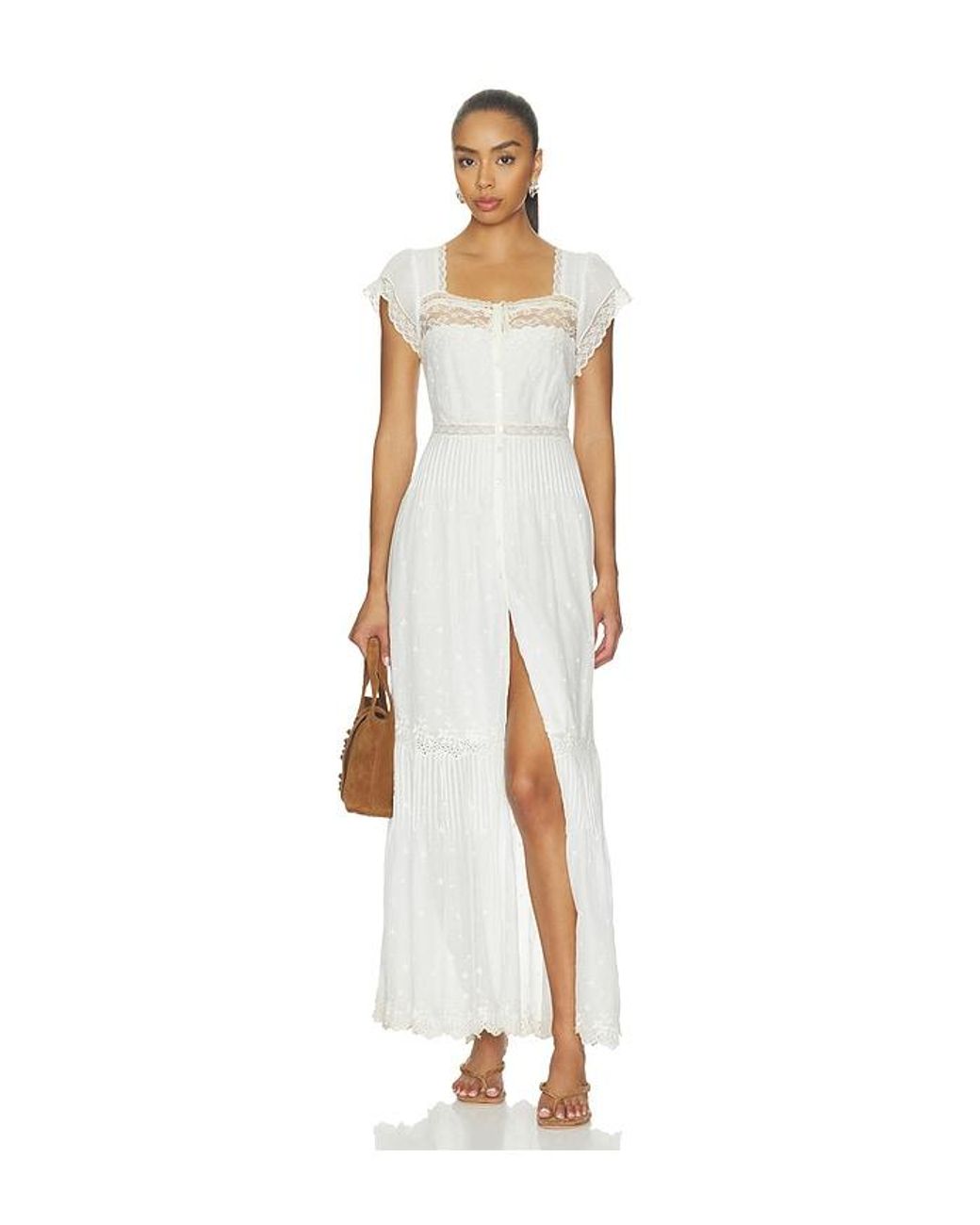LoveShackFancy White Georgine Dress