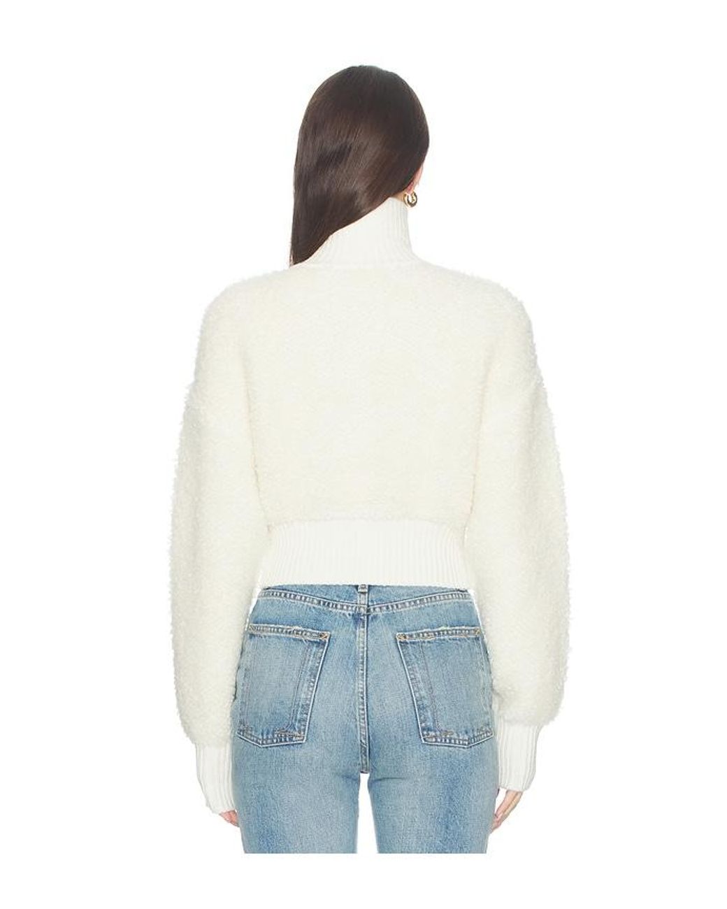 Lovers + Friends Blue Christal Zip Up Textured Cardigan