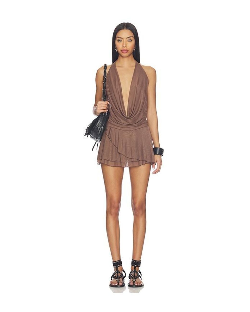superdown Brown Katsia Mini Dress