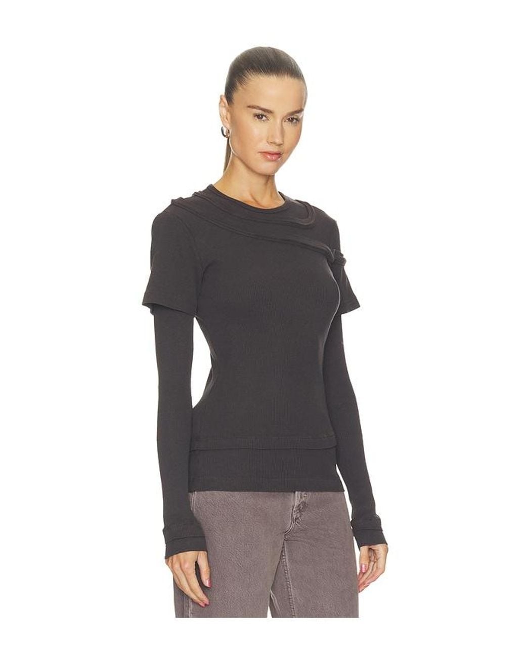 Agolde Black Harlon Top