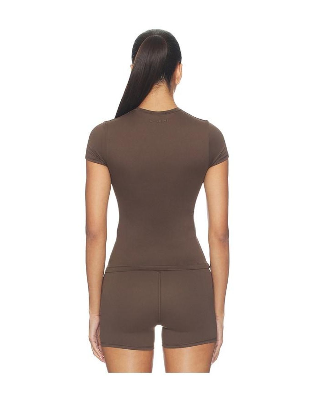 NikeSKIMS Brown Matte Baby Short Sleeve Tee