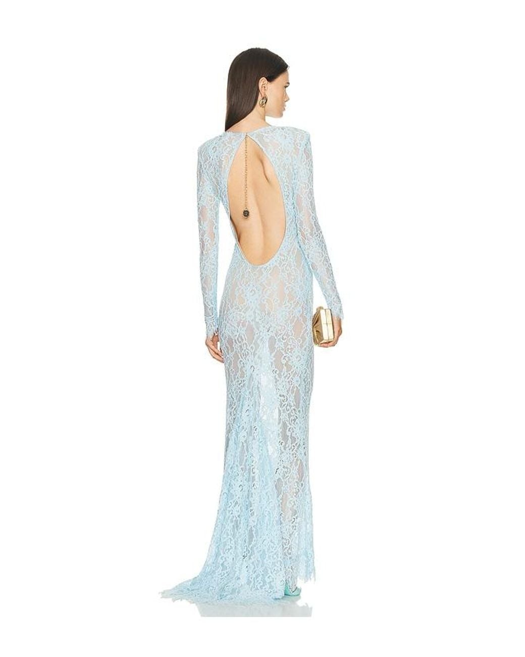Bronx and Banco Blue Electra Lace Gown