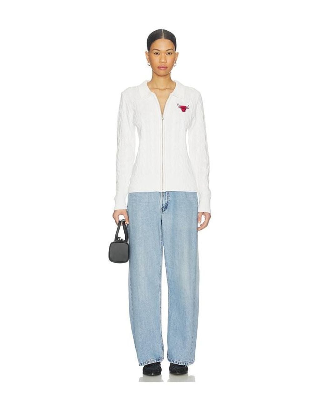 Terez White X Revolve X Revolve Bulls Zip Knit Cardigan