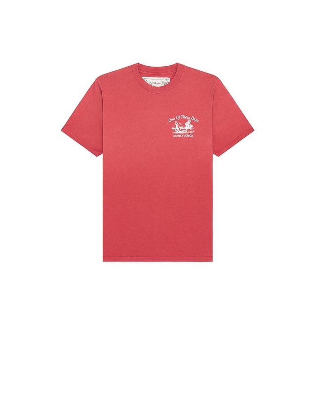 One Of These Days Red X Revolve X Fwrd Miami Design 16 Tee for men