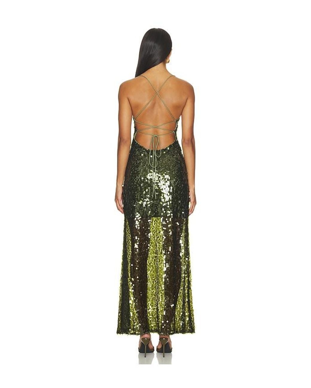 With Harper Lu White Backless Gown
