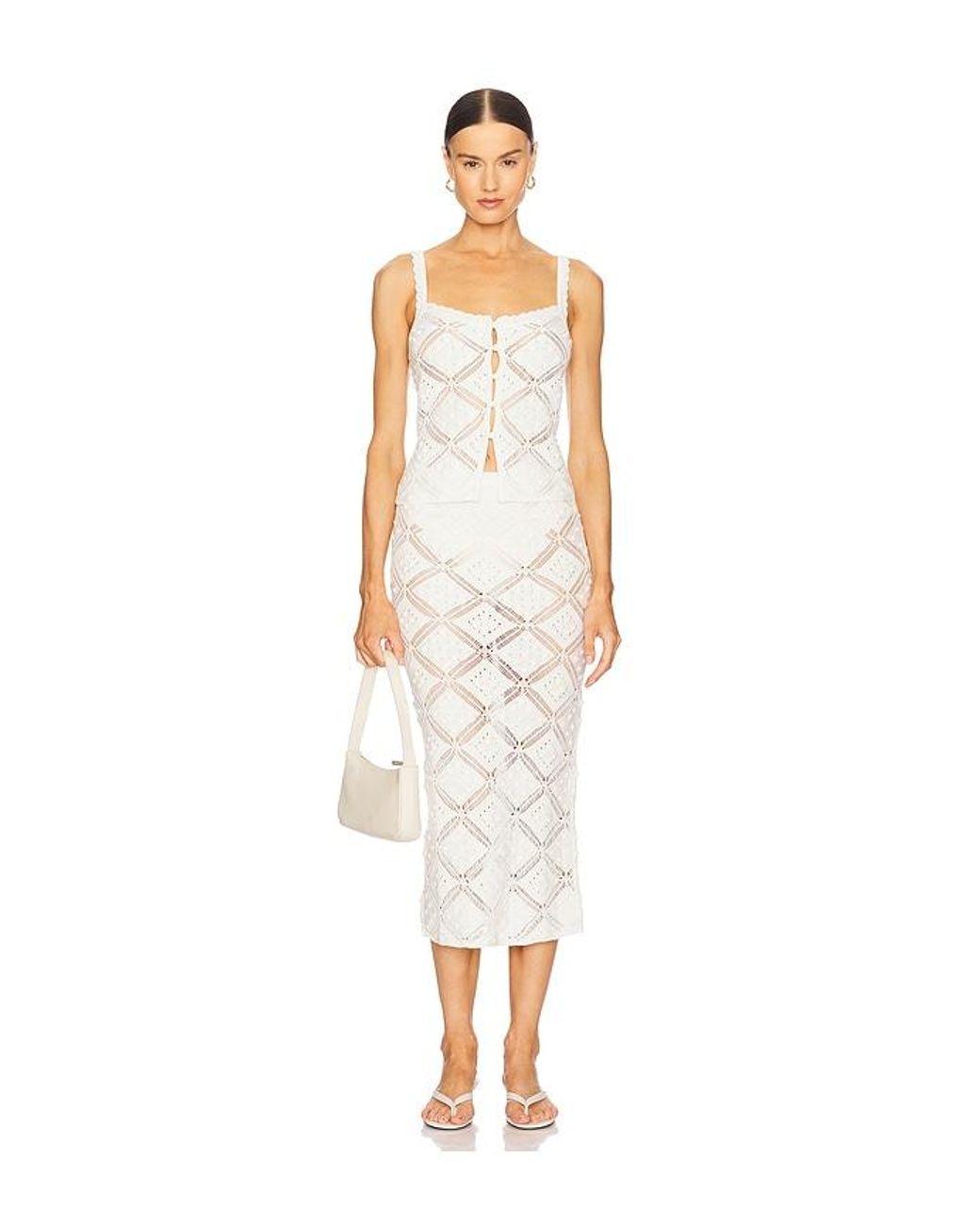 L'academie White 'Academie Baileigh Knit Top