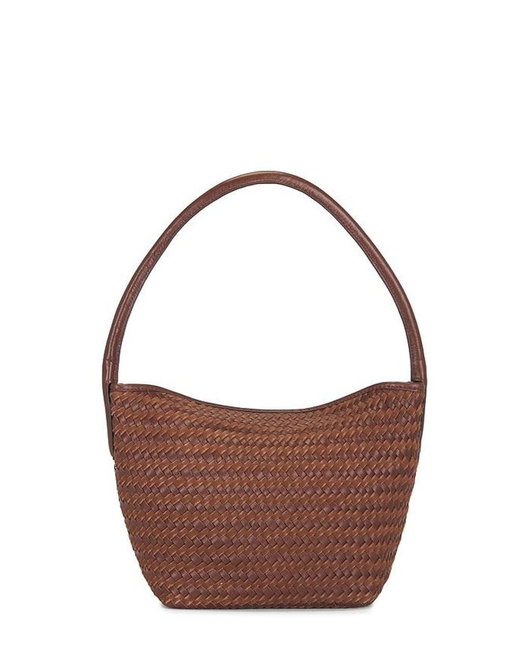 Madewell Brown Suede Handwoven Shoulder Bag