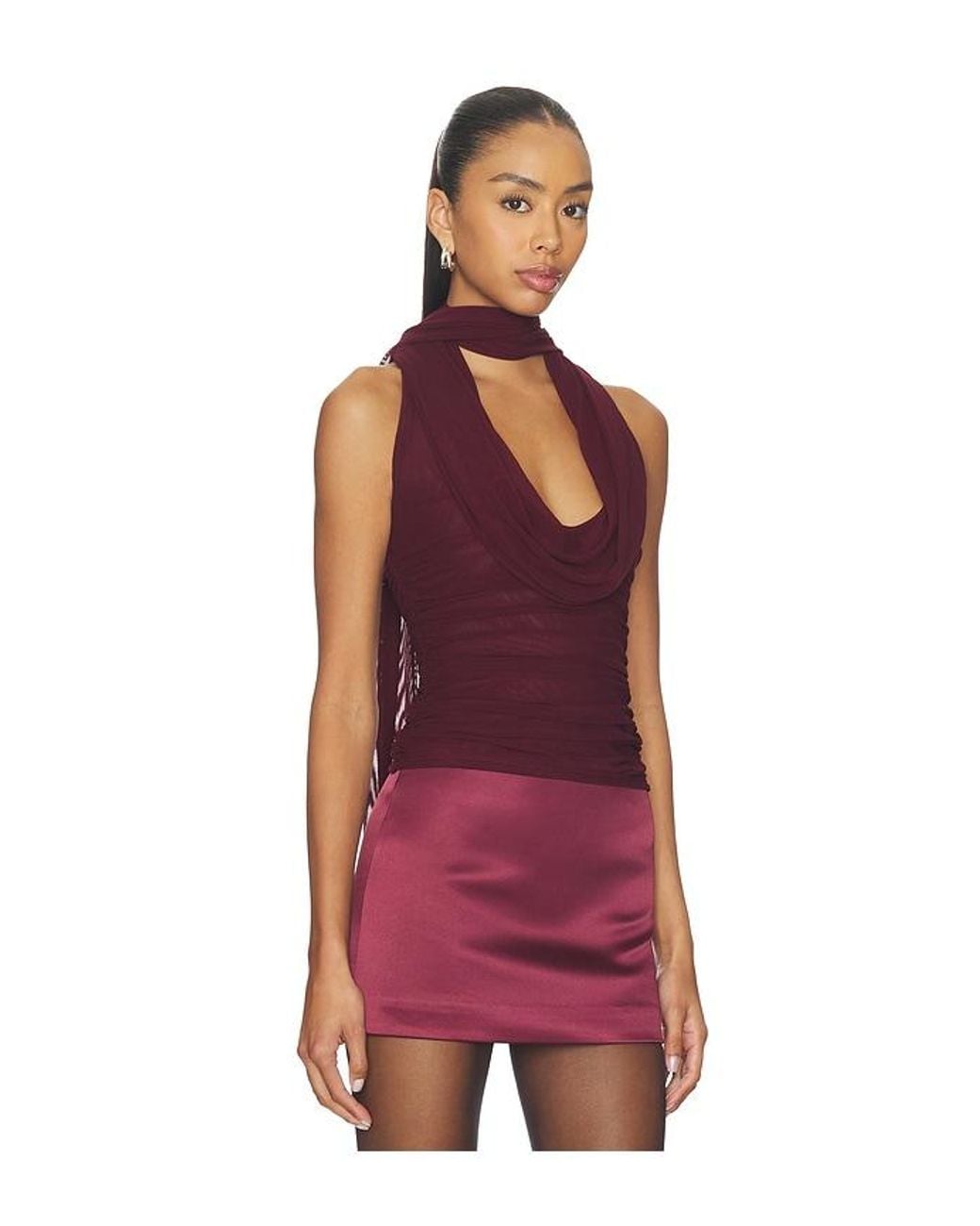 MAJORELLE Purple Leslie Top
