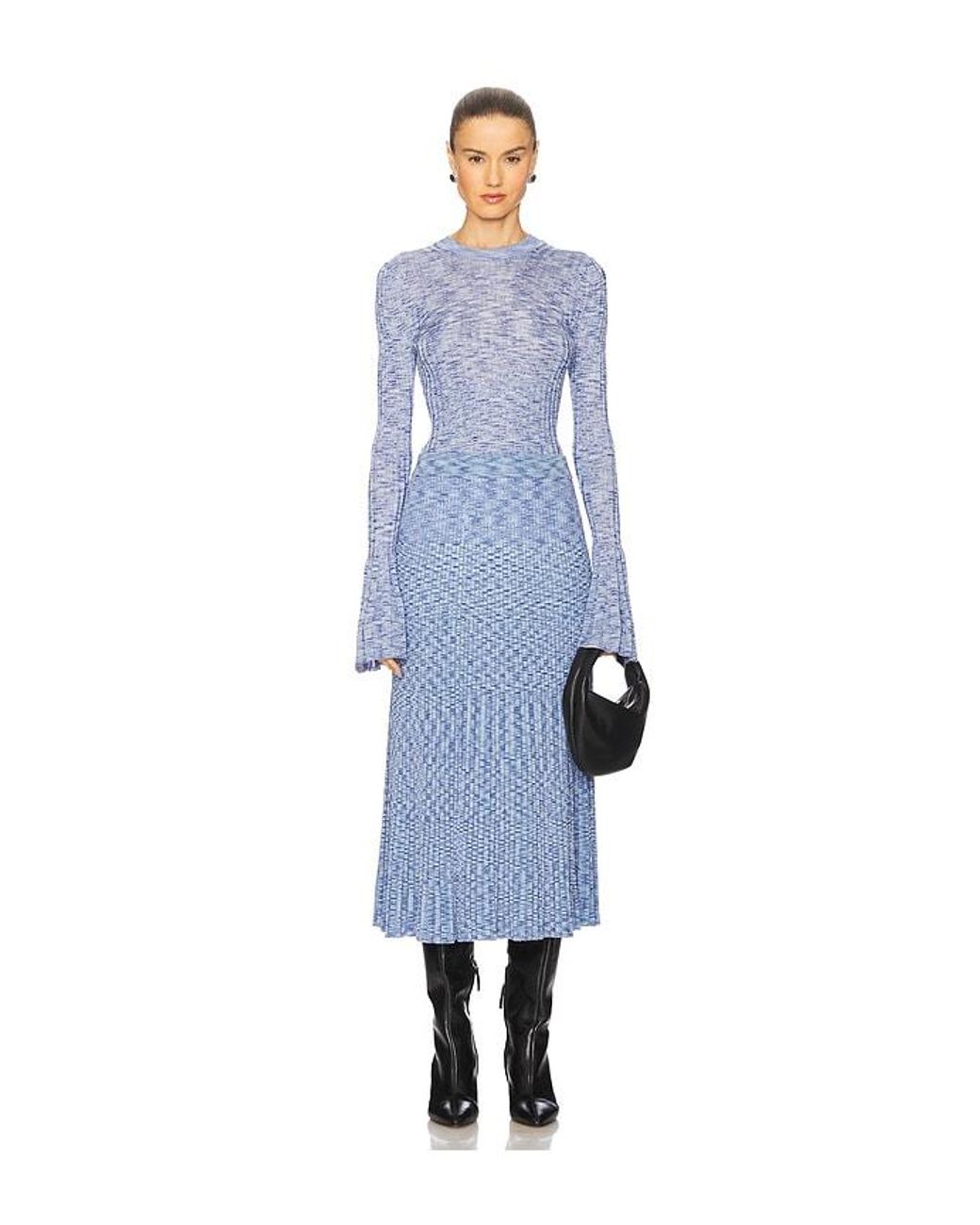 Zimmermann Blue Mouline Midi Skirt