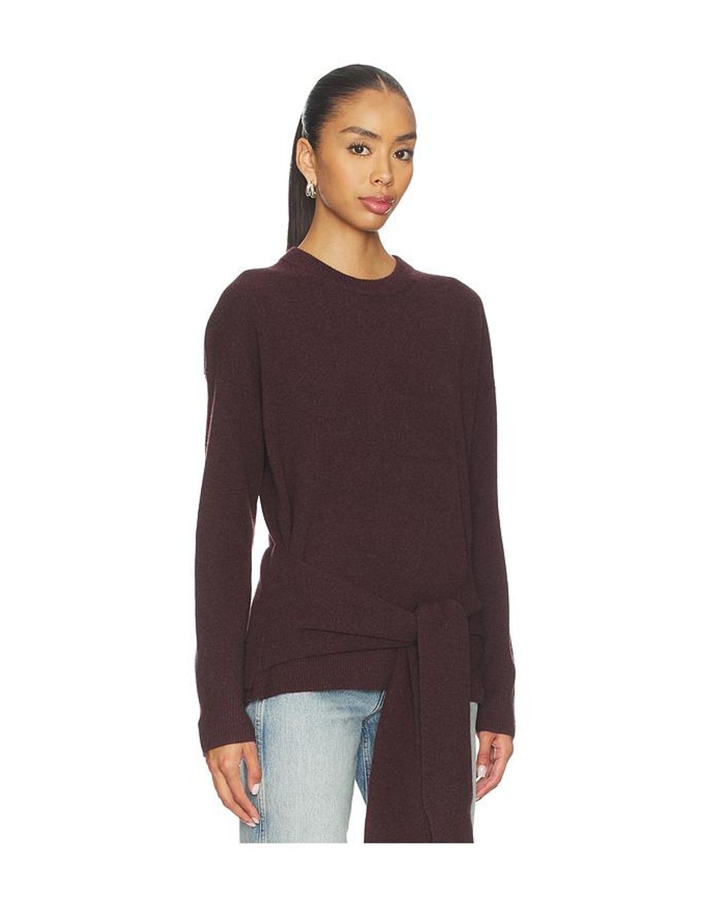 NAADAM Purple Premium Cashmino Crewneck Sweater