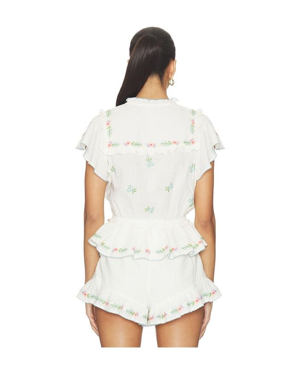 Show Me Your Mumu White Romey Top