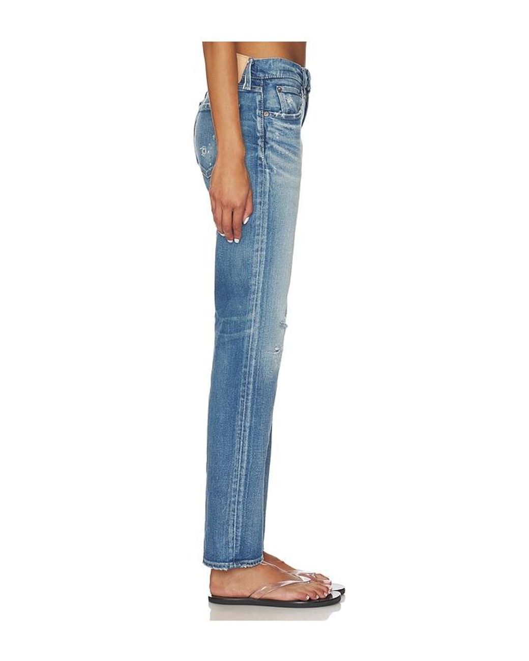 Moussy Blue Bridgeville Slim Straight Jeans