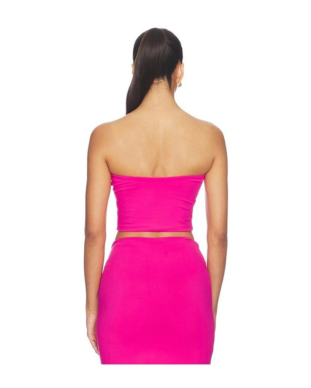 Susana Monaco Pink Crop Tube Top